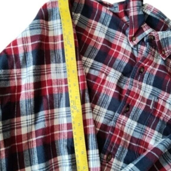 Carhartt, size Large, Red, White and Blue plaid design. Like new. - Picture 4 of 5